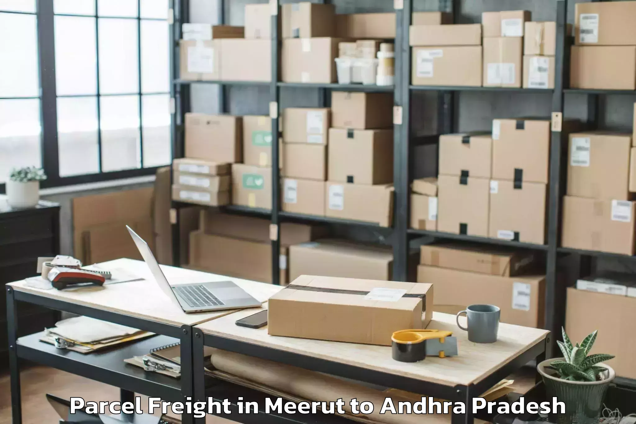 Leading Meerut to Peda Bayalu Parcel Freight Provider